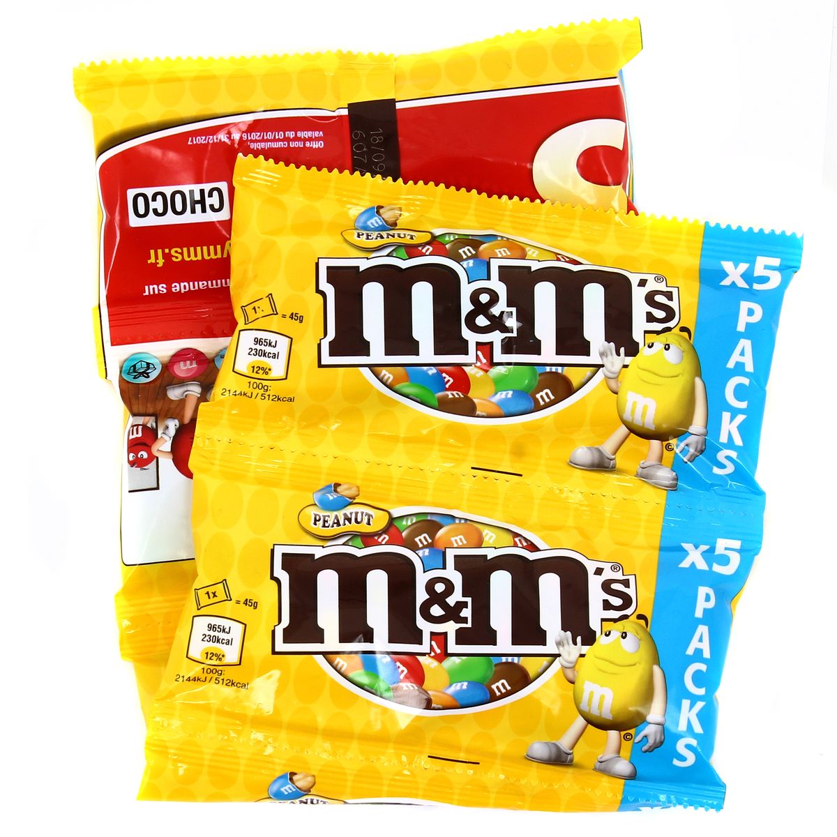 Livraison à domicile M&M'S Peanut 5 sachets de 45g, 225g