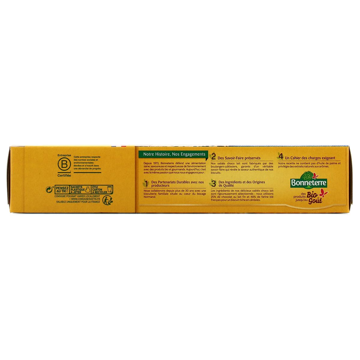 3396410030599 - Bonneterre - Sablés nappé chocolat lait bio