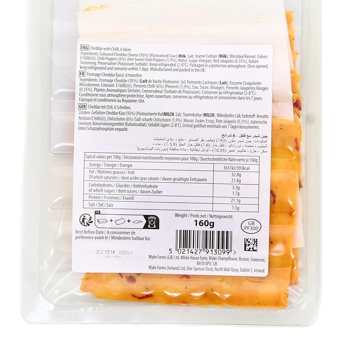 5021427913099 - Wyke Farms - Cheddar Tranché saveur Epicé