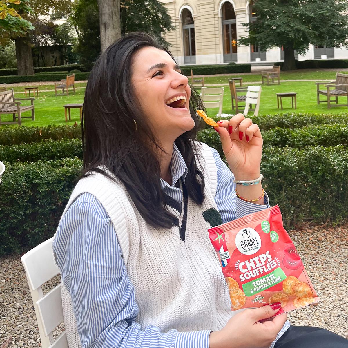 3770015053199 - Graam - Chips soufflées Tomate et Paprika Fumé