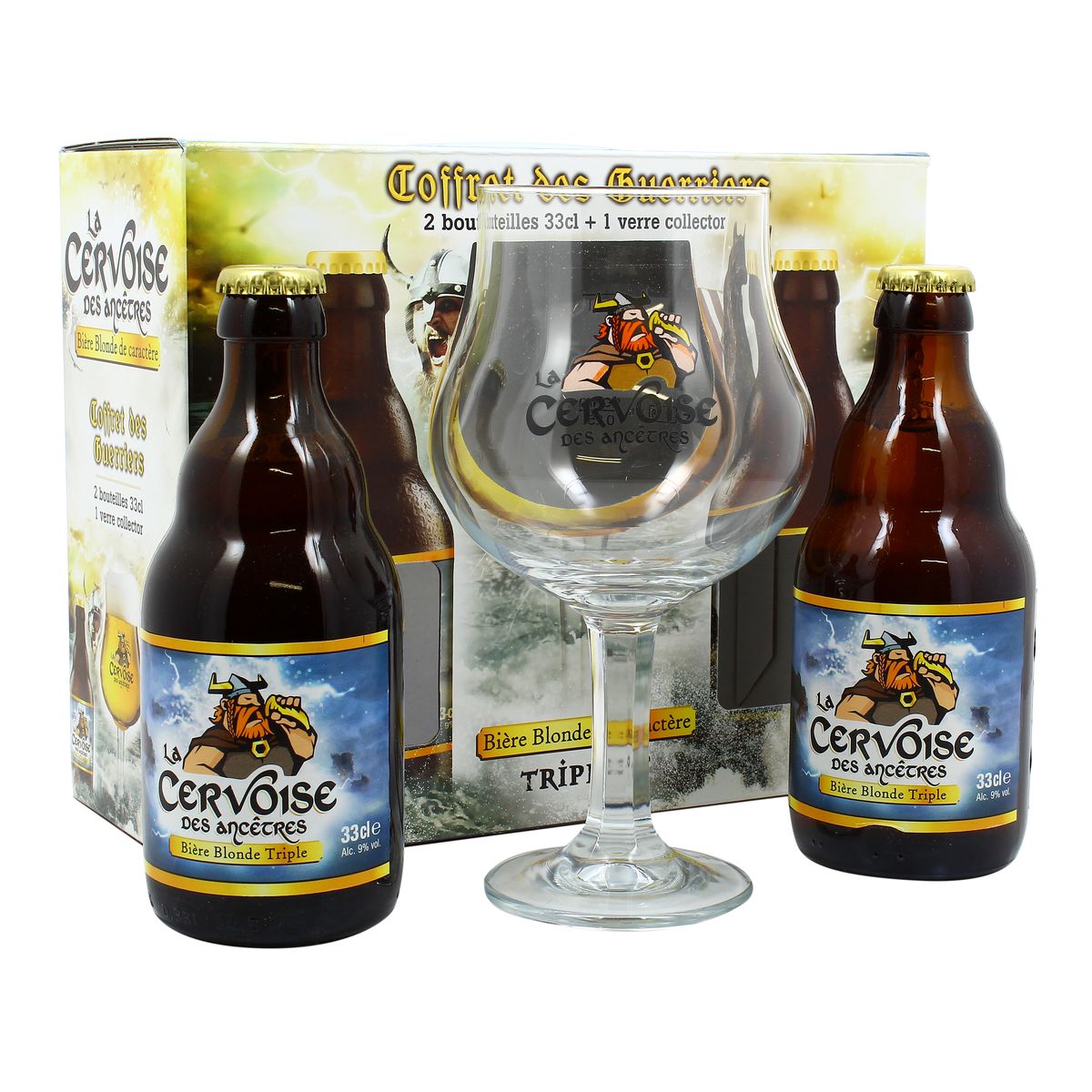 3291820013999 - La Cervoise des ancêtres - Coffret bière blonde triple 9°