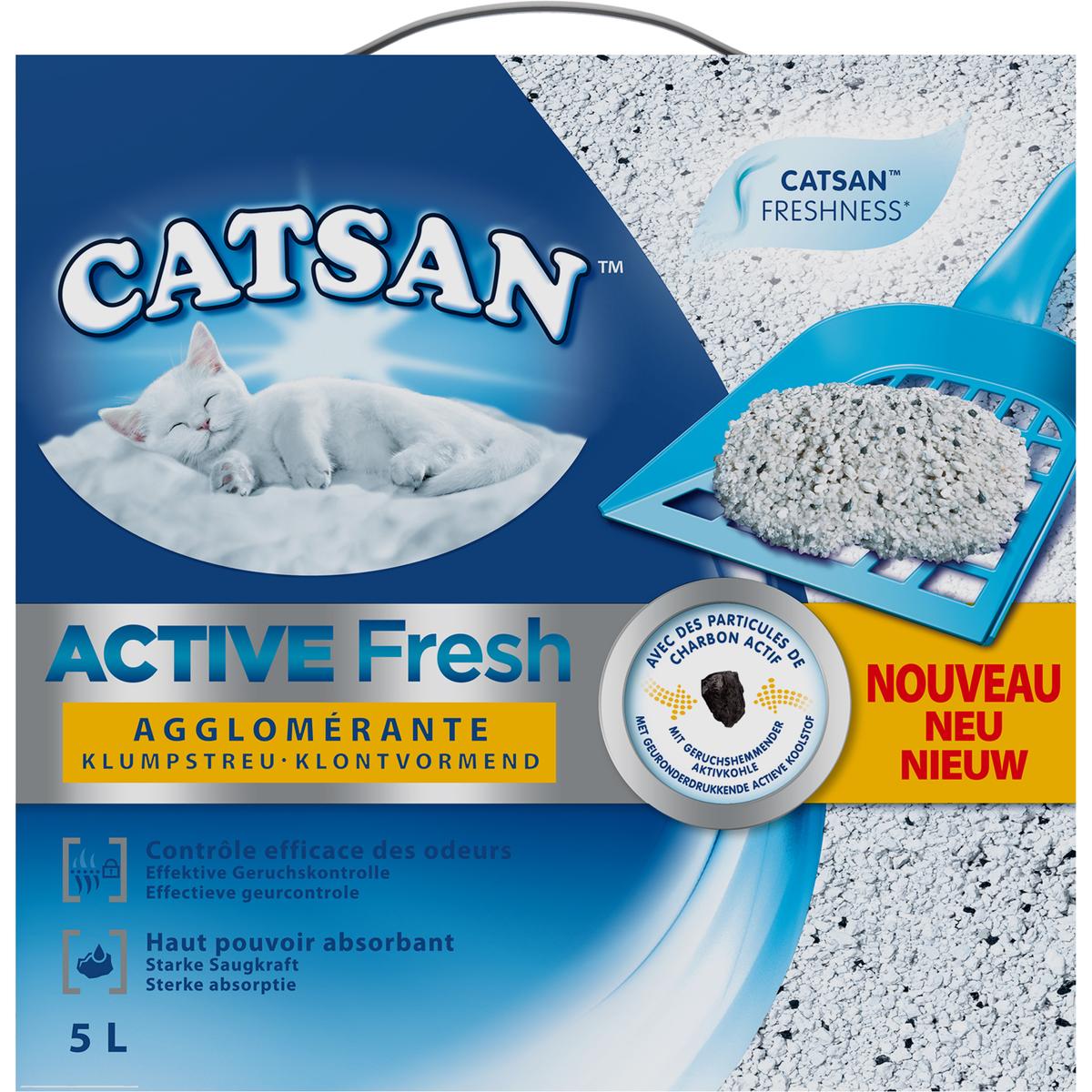 Livraison à domicile Catsan Litière Active Fresh agglomérante, 5L
