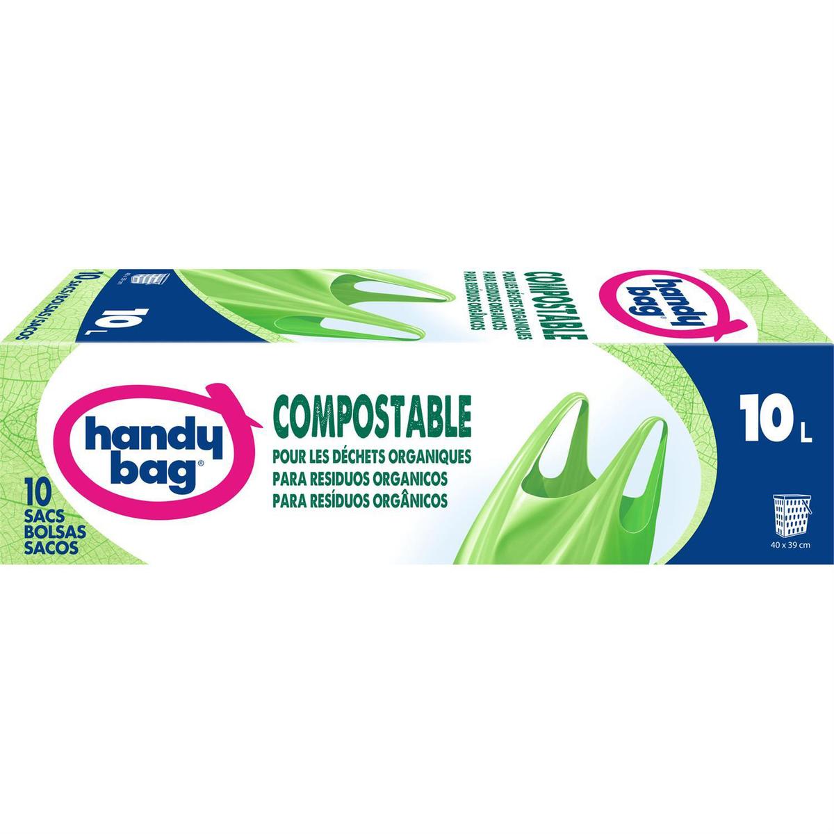 4008871214799 - Handy Bag - Sacs à nouer 10L 100% compostable