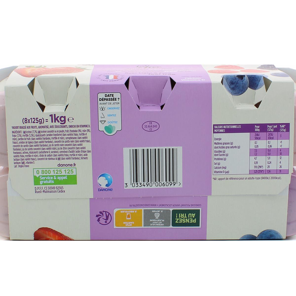 3033490006099 - Light&Free - Yaourt fruits rouges 0%mg