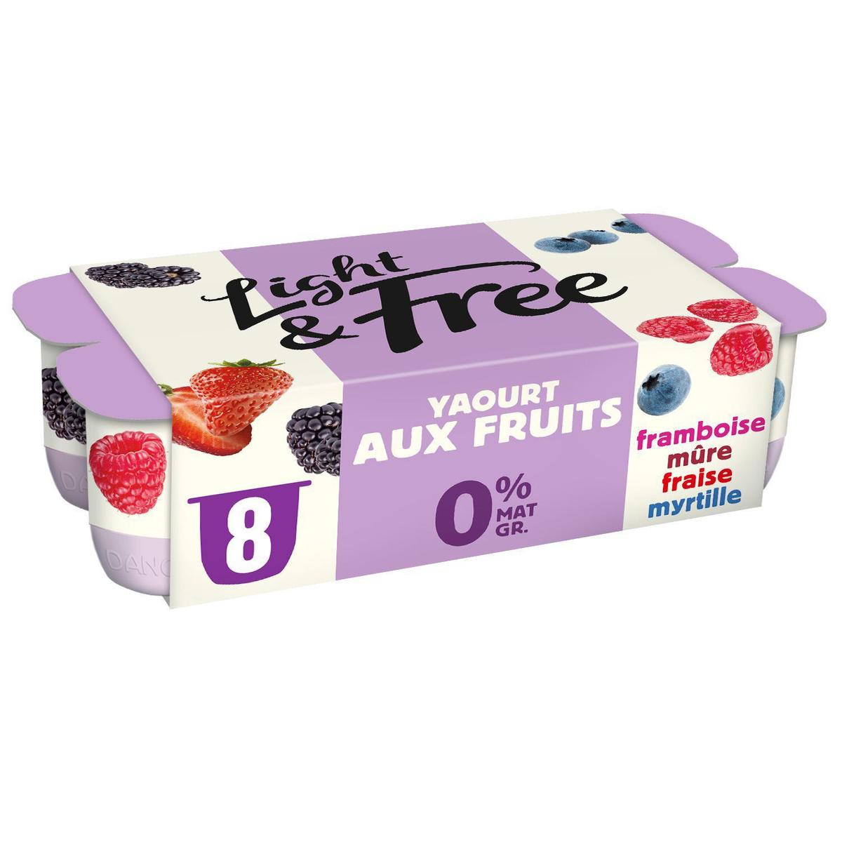 3033490006099 - Light&Free - Yaourt fruits rouges 0%mg