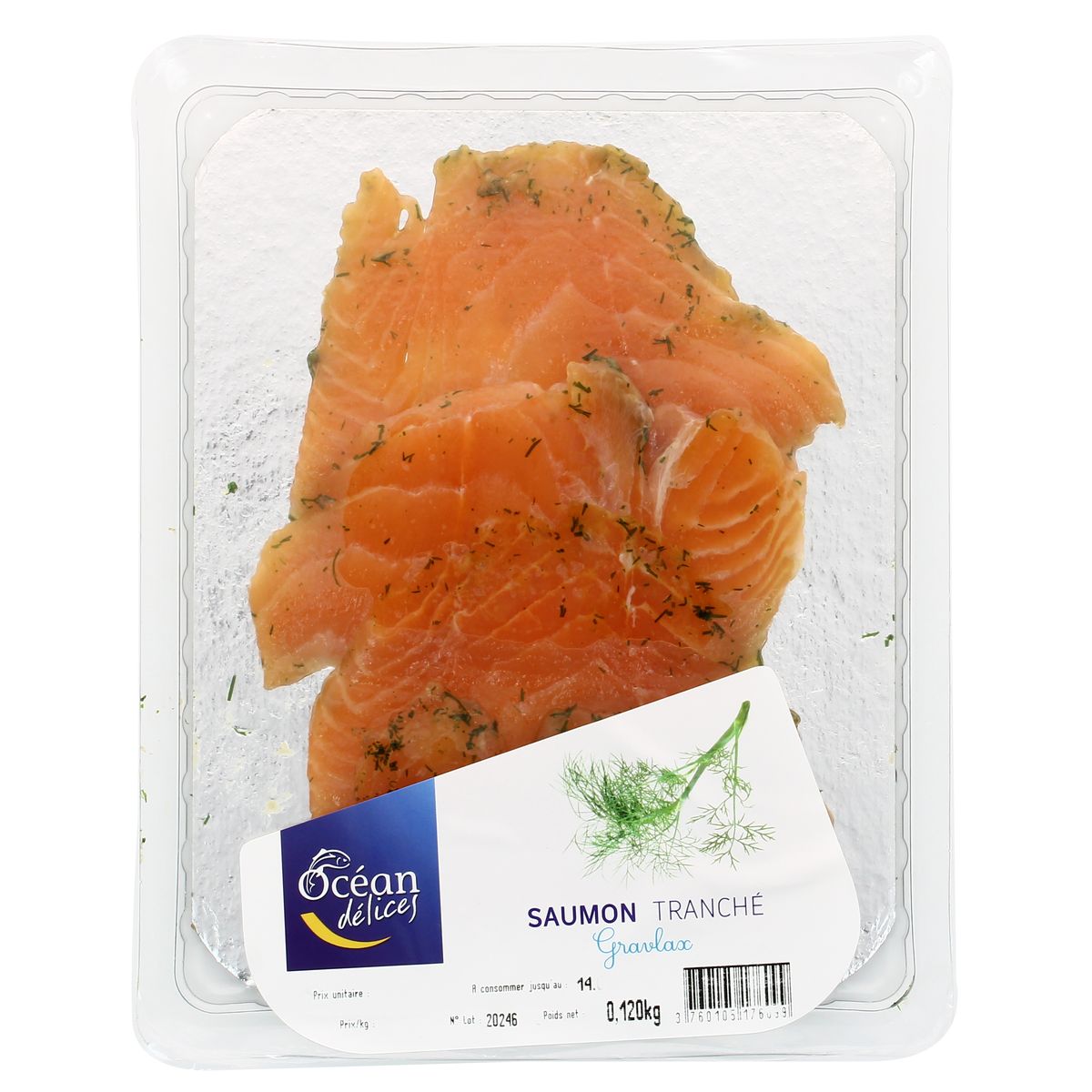 Livraison A Domicile Ocean Delices Saumon Gravlax Aneth 1g