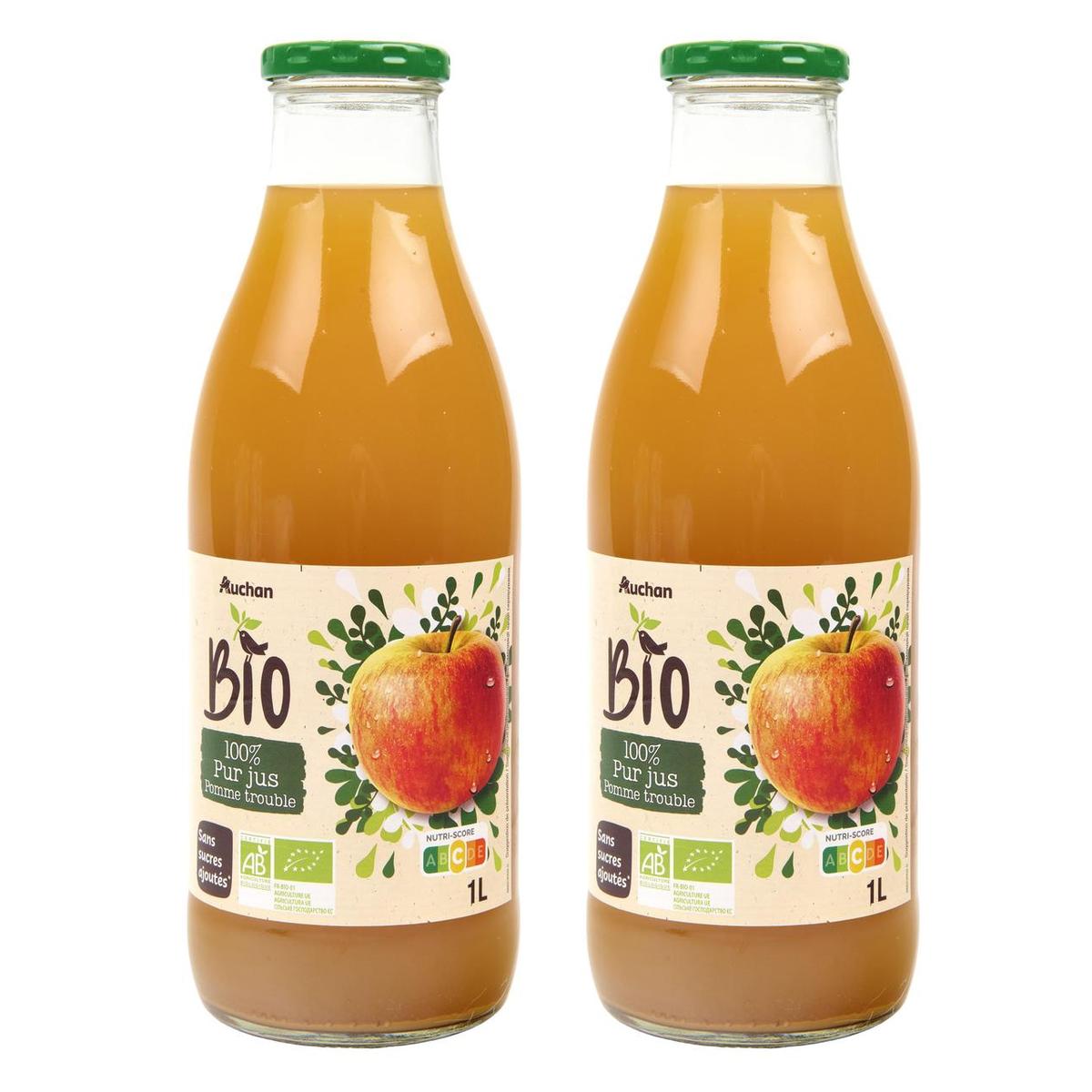 2050000406799 - Auchan BIO - Pur jus de pomme trouble bio sans sucres ajoutés