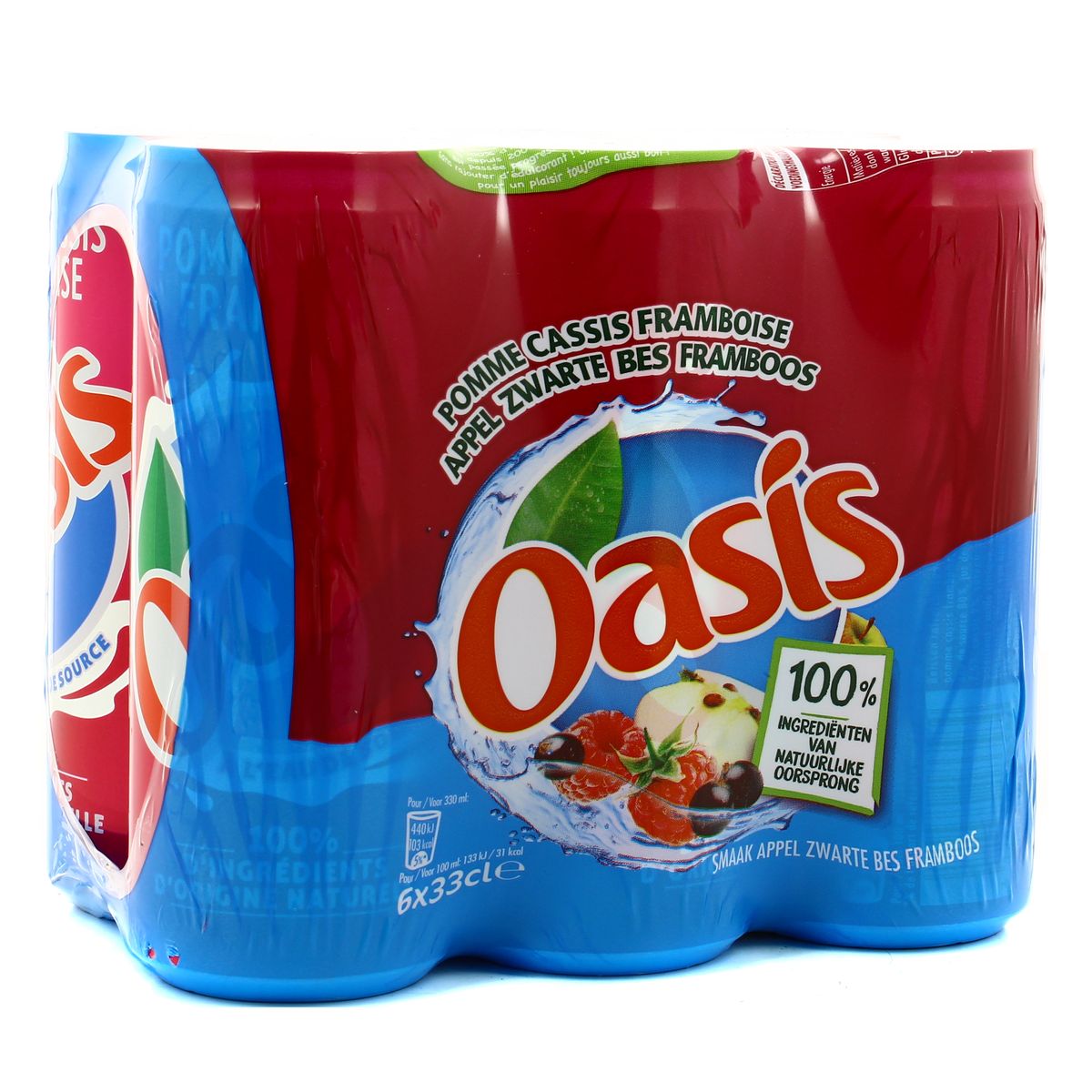 3124480186799 - Oasis - Pomme - Cassis - Framboise