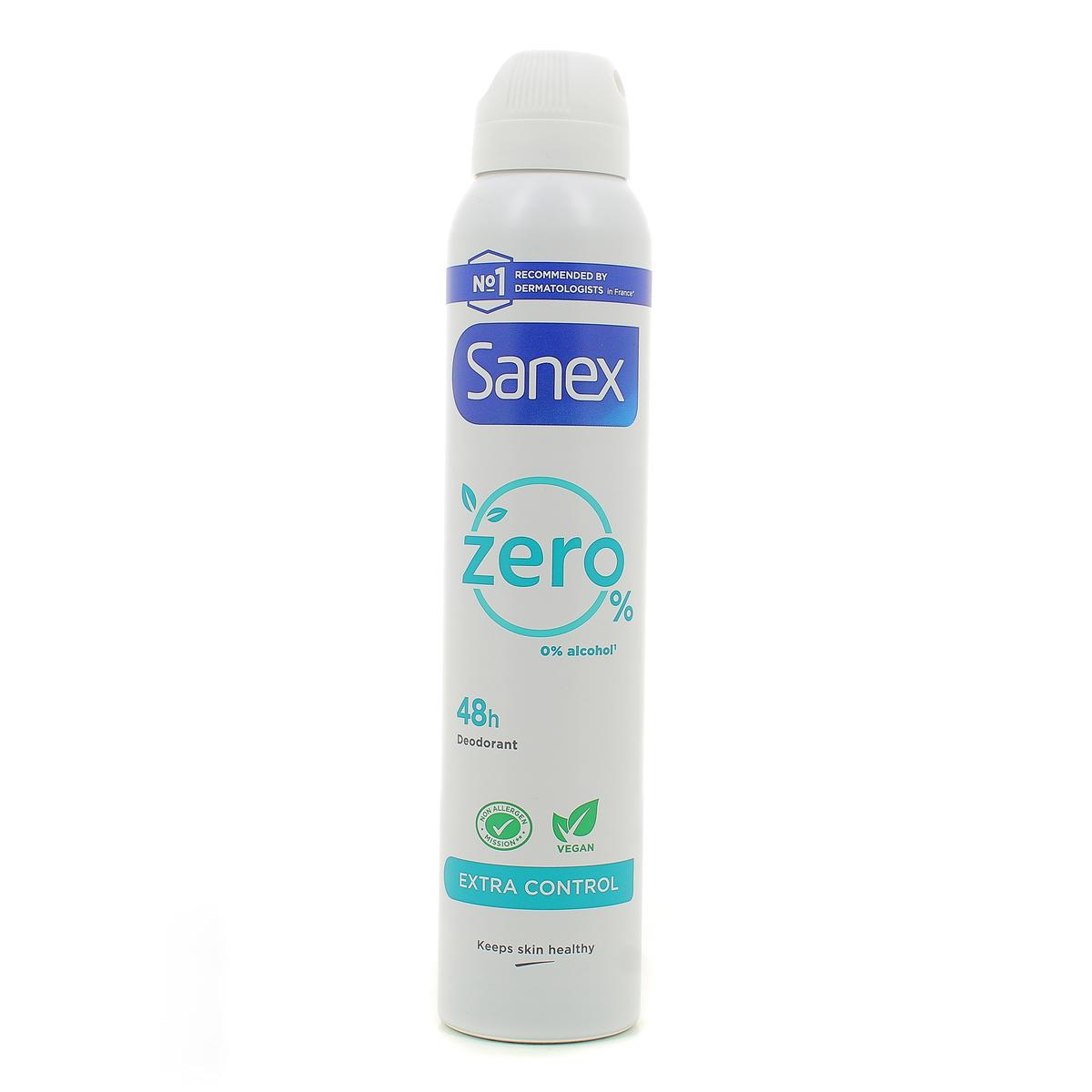 8718951246799 - Sanex - Déodorant Spray Zéro 0% Extra Control sans sels d'aluminium