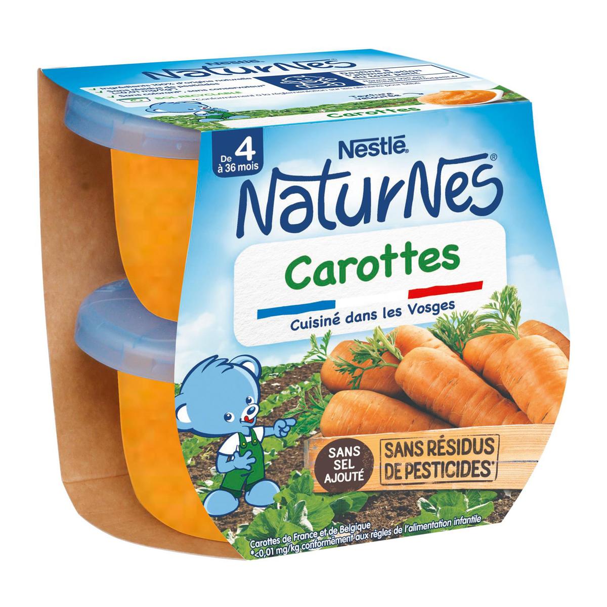 Achat / Vente Nestlé - Naturnes Carottes Bol Bébé Dès 4 mois, 2x130g