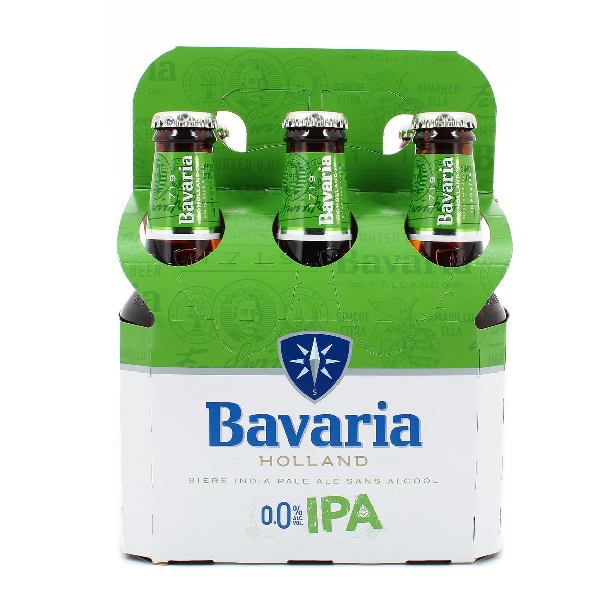 Livraison à domicile Bavaria Bière type IPA sans alcool, 6x25cl