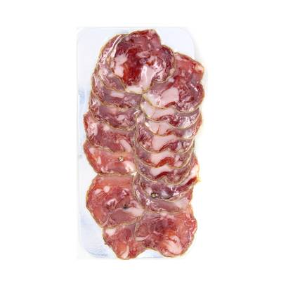 Le Chariot à fromages, Artisan Fromager Saucisson Artisanal Italien Haché Gros, tranché, environ 100g