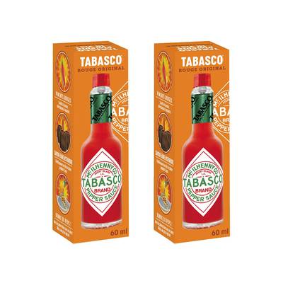 Tabasco Sauce Pimentée Rouge, Lot de 2x60ml