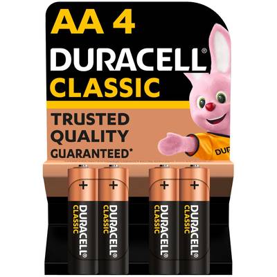 Duracell 4 Piles LR06 / AA Alcaline Classic, 4  piles