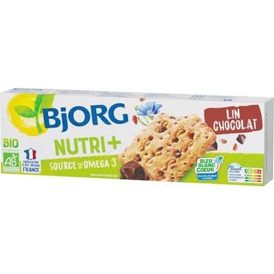 Bjorg 15 Biscuits Lin chocolat Nutri+ Bio, 138g