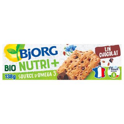 Bjorg 15 Biscuits Lin chocolat Nutri+ Bio, 138g