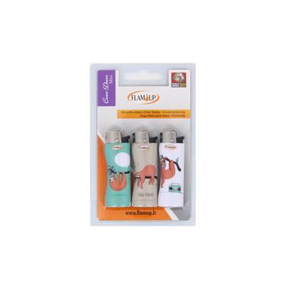 Flam Up Briquet Pierre Curve Décor Mini x3, 3 briquets
