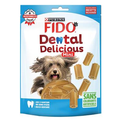Purina - Fido Dental Delicious Mini - Récompense pour chien adulte, 130g