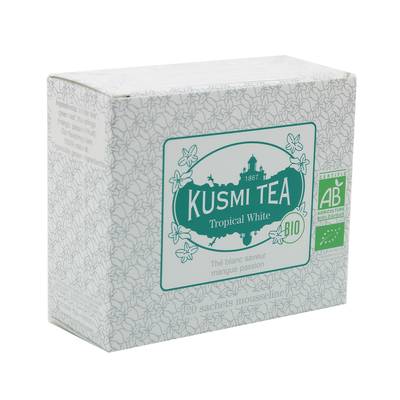 Kusmi Tea Tropical white bio - étui 20 sachets mousseline - 36gr, 20 sachets