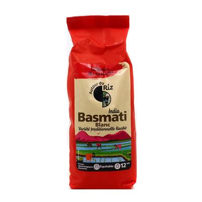 Autour Du Riz Riz Basmati bio blanc cuisson 12 minutes, 500g