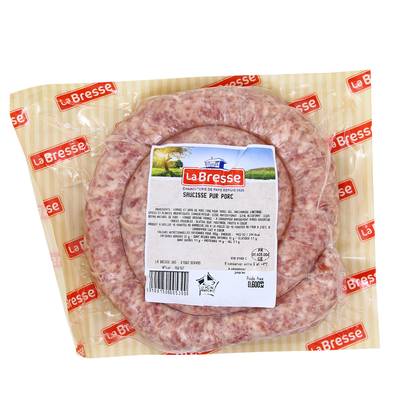 La Bresse Saucisse Brasserie Pur Porc, 600g
