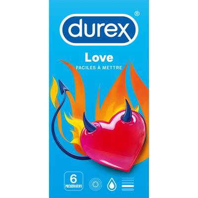 Durex Préservatifs faciles à mettre Love, 6 pièces
