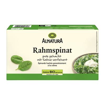 Alnatura Epinards à la crème Bio, épicés, 450g