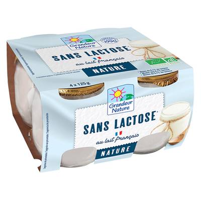 3252920037100 - Grandeur nature - Spécialité laitière nature sans lactose bio