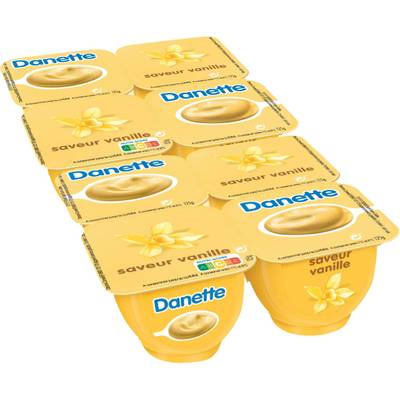 Danette Crème Dessert Vanille, 2 packs de 4x125g