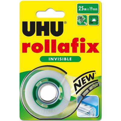 Uhu Dévidoir ruban adhésif Rollafix invisible, Dimensions  25 m x 19 mm
