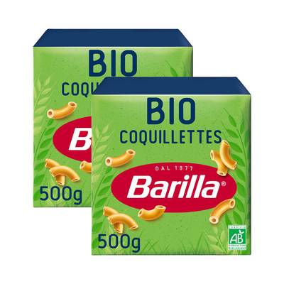 Barilla Bio Pâtes Coquillettes Bio, Lot de 2x500g