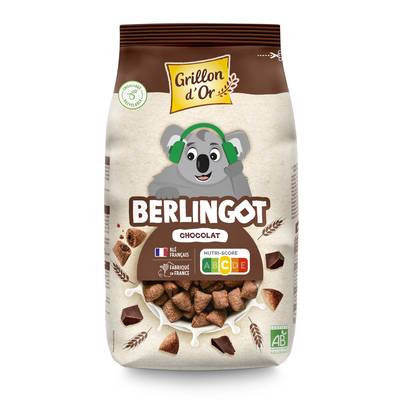 Grillon Or Céréales Berlingots au Chocolat BIO, 425g