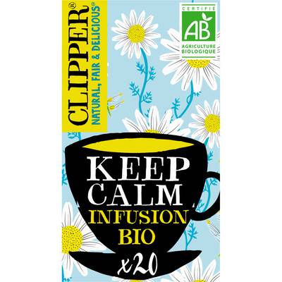 Clipper Infusion Keep Calm Camomille Honeybush Cannelle Bio - 20 sachets, 35g