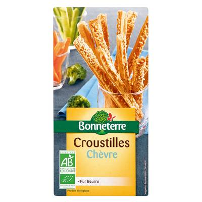 Bonneterre Croustilles au chèvre bio, 100g