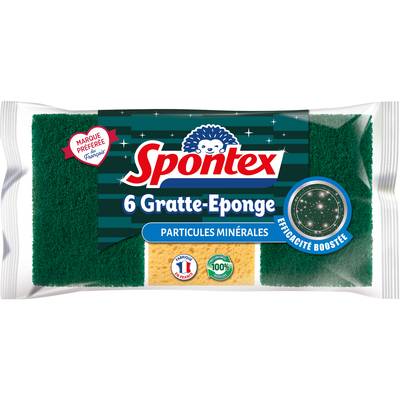 Spontex Eponge à récurer Aluminium Efficacité Renforcée, 6 éponges