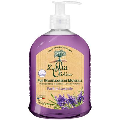 Le petit Olivier Pur savon liquide de Marseille parfum lavande, 300ml