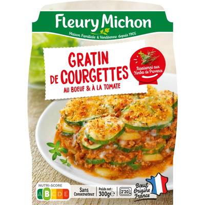 3302740966101 - Fleury Michon - Gratin de courgettes au bœuf