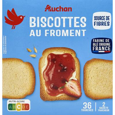 Auchan Biscottes au froment, 300g