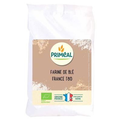 Priméal Farine de blé T80 bio, 1kg