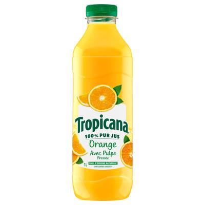 Tropicana Pur jus d'orange avec pulpe, 1L