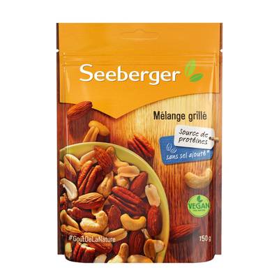 Seeberger Mélange Grillé Non Salé, 150g