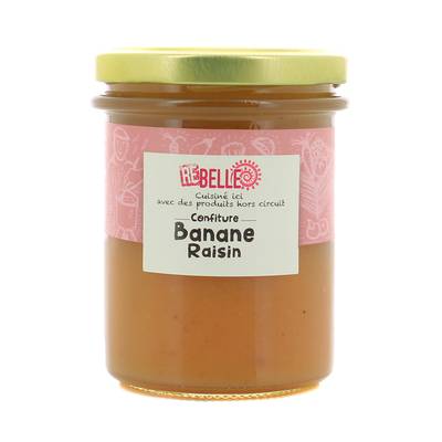 Re-Belle Confiture Banane Raisin, 230g
