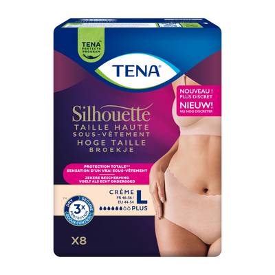 Tena Lady Culottes fuites urinaires Taille L Beige, 8 culottes