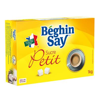 Beghin Say Petits carrés, la boîte de 1kg, 1kg