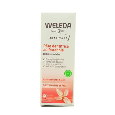 Weleda Dentifrice au ratanhia Cosmétique naturelle, 75ml