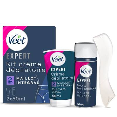 Veet Expert Crème Dépilatoire Maillot Intégral, 2 x 50ml