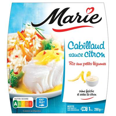 Marie Cabillaud au Citron Riz aux Petits Légumes, 290g