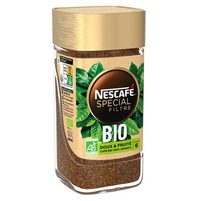 Nescafé Café Soluble Arabica Spécial Filtre Bio, 90g
