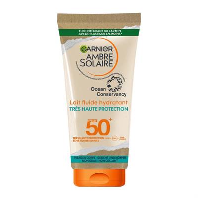 Garnier - Ambre Solaire Lait fluide hydratant très haute protection FPS50+, 175ml