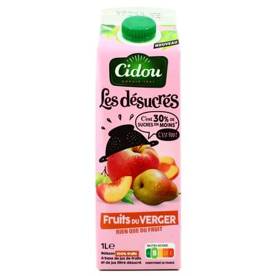 Cidou Les désucrés Jus fruits du verger, 1L